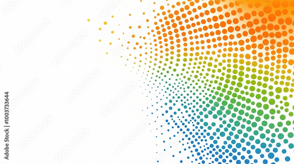 Poster colorful dots pattern with gradient design