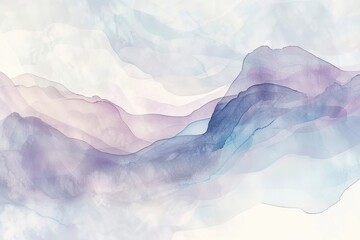 Soft Abstract Mountain Landscape in Pastel Colors