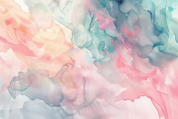 Abstract Fluid Art in Soft Pastel Colors