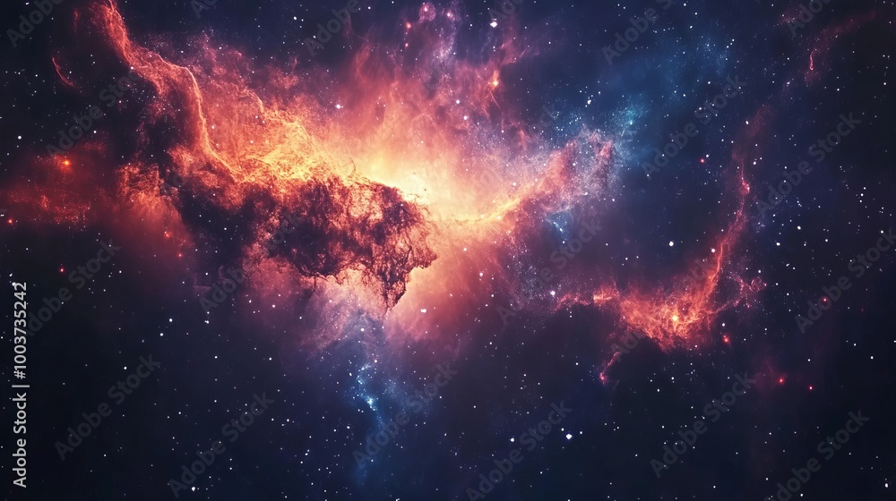 Canvas Prints a captivating background features a stunning display of stars set against the vast expanse of a spac