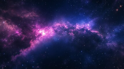 Naklejka premium A stunning night sky showcases the dazzling lights of the Milky Way, stretching majestically across the canvas of darkness.