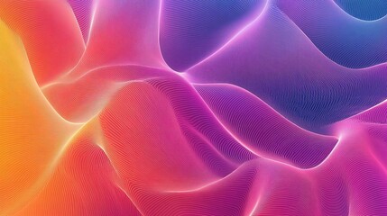Abstract Waves in Vibrant Colors and Patterns
