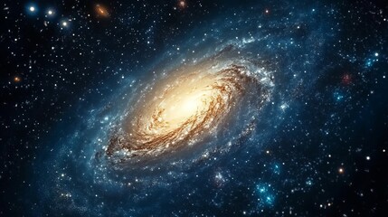 Fototapeta premium The center of the Milky Way galaxy is a breathtaking sight, filled with countless stars and swirling space dust.
