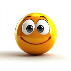 Fototapeta premium A cheerful yellow smiley face radiating happiness and positivity against a bright background