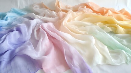 Obraz premium Handdyed tiedye fabric with natural shapes and soft transitions between vibrant colors