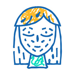 plastic surgery doodle icon sketch vector. plastic surgery sign. isolated symbol illustration