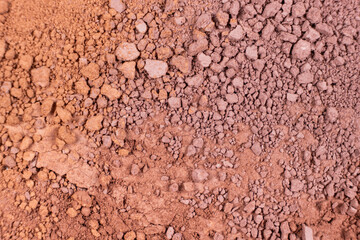 Macro texture of different shades of eyeshadow top view