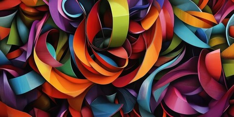 colorful paper streamers
