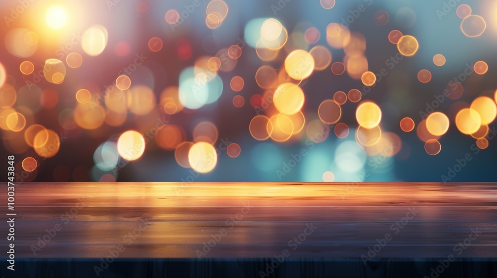 Poster bokeh effect with large empty center for text