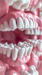 Obraz premium A high-resolution real-life image showcasing the different shapes and sizes of human teeth, emphasizing the unique characteristics of dental anatomy 