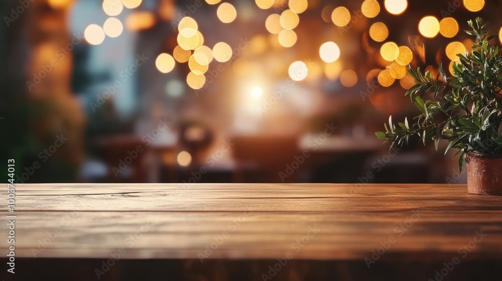 Poster elegant bokeh effect with open space for text