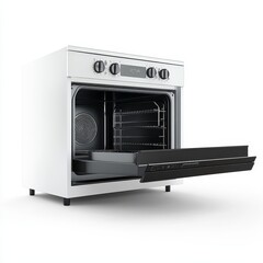 Obraz premium Sleek Microwave Oven with Open Door Design