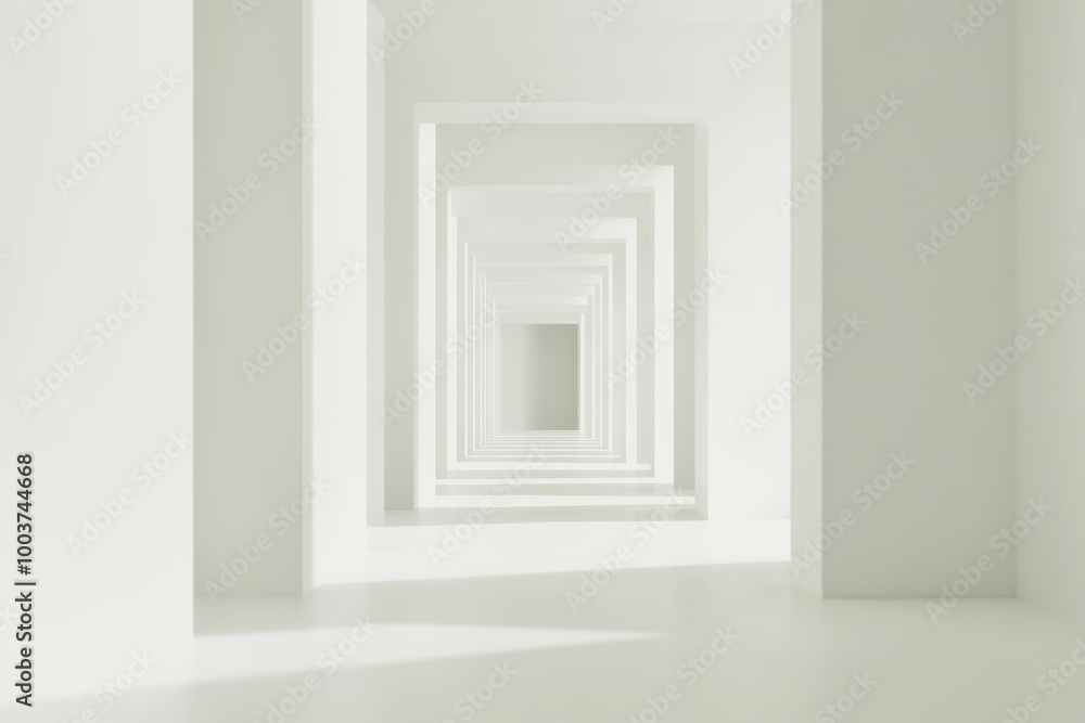 Poster minimal white background with large empty space