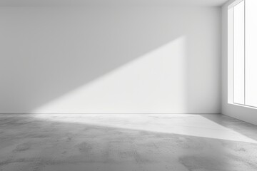 Minimalist Empty Space with Clean White Background