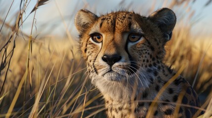 Cheetah on lookout didn t want to look into the camera but it s a great shot anyway