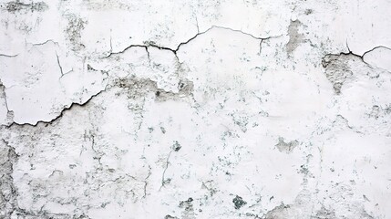 Obraz premium Cracked White Wall Texture for Design Projects