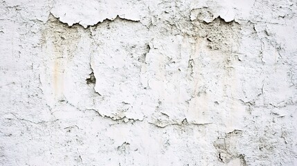 Obraz premium Textured White Wall with Cracks and Peeling Paint