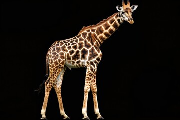 Obraz premium Full Body Giraffe Portrait in Studio Setting