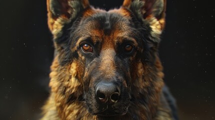 Police dog on duty K9