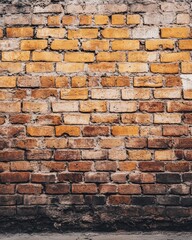 Obraz premium Minimalist Brick Wall with Open Space in the Middle