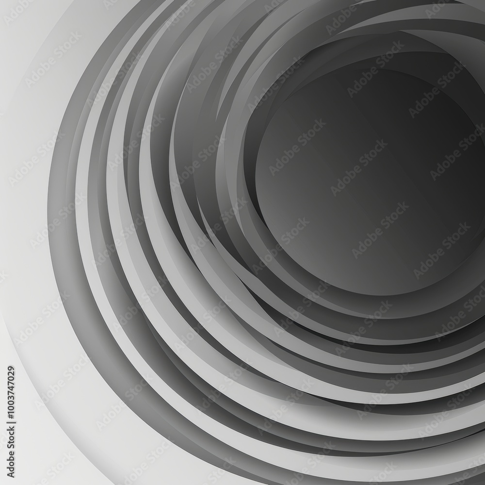 Poster abstract monochromatic shapes on soft background
