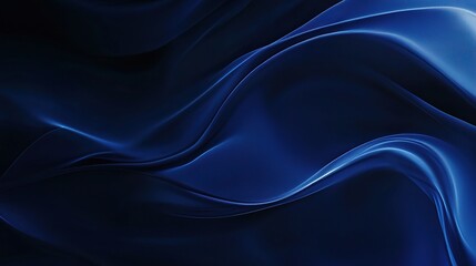 Obraz premium Abstract Blue Waves Flowing Smoothly