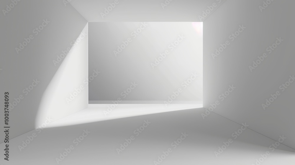 Aufkleber minimalistic white background with soft gradients