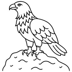 Striking Golden Eagle Vector Illustration Standing Tall and Regal in Nature

