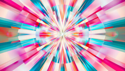 A vibrant abstract design featuring explosive colors and dynamic lines, evoking a sense of movement and energy.