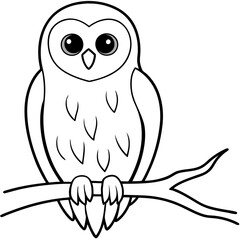 Stunning Vector Illustration of a Tawny Owl Ideal for Animal Art Collectors and Nature Fans
