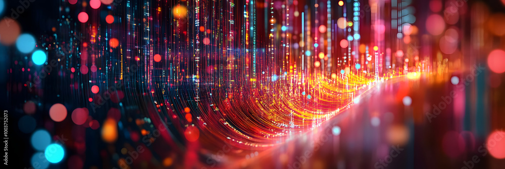 Poster abstract digital data background. can be used in the description of network abilities, technological