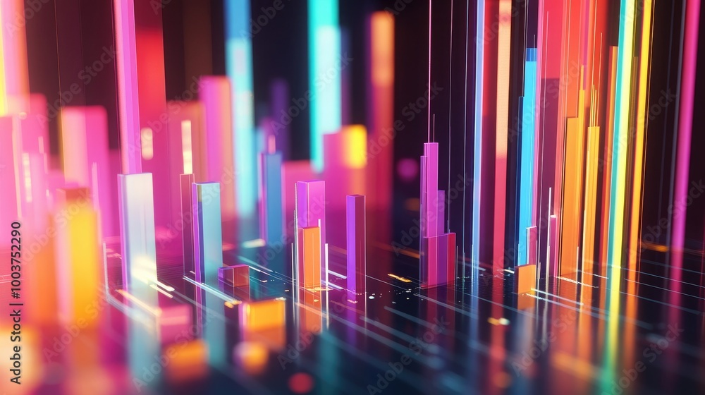 Poster abstract colorful digital visualization background