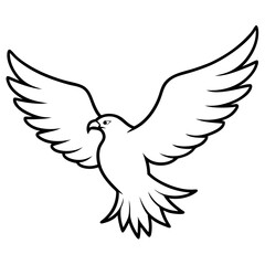 Majestic American Bald Eagle Soaring High in the Sky Vector Illustration Capturing Freedom and Strength
