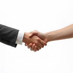 Corporate Agreement with a Firm Handshake isolated in white backgorund 