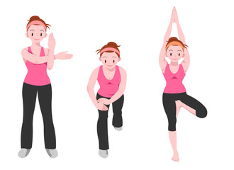 フィットネスポーズ集１　女性