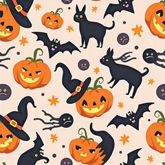 Fototapeta premium Halloween Patterns