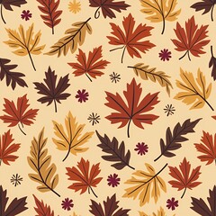 seamless pattern with leaves