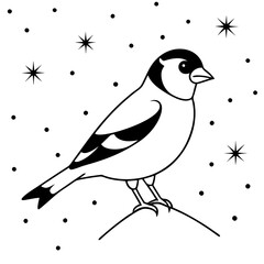 Goldfinch in a Vibrant Spring Scene Vector Illustration Capturing Joy
