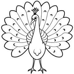 Elegant Indian Peafowl Vector Design Celebrating the Rich Cultural Symbol of India in Nature
