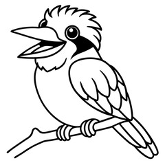 Kookaburra Laughing Vector Artwork A Whimsical Touch to Your Collection
