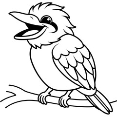 Playful Kookaburra Laughing Vector Design Perfect for Nature Lovers
