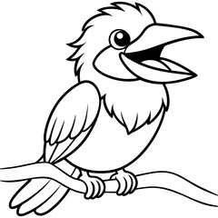 Kookaburra Laughing Vector Illustration Bringing Joy to Nature Art
