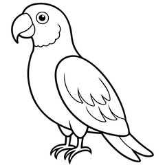 Explore the Vibrant World of Lilac Crowned Amazon Parrot Vector Illustration
