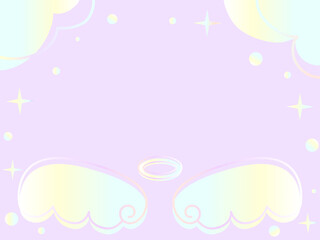 推し活背景26　グラデーションでかわいい天使柄　