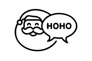 Santa's Face in a Vector Illustration for Festive Holiday Cheer
