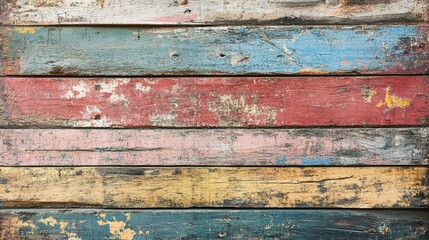 Obraz premium Colorful Rustic Wooden Wall Background