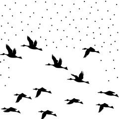 Tundra Swans Gliding Over Icy Waters A Stunning Vector Illustration of Graceful Birds in Their Natural Habitat
