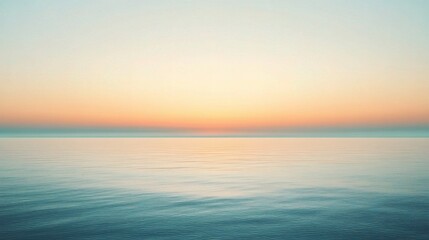 Obraz premium Serene Ocean Horizon at Dusk