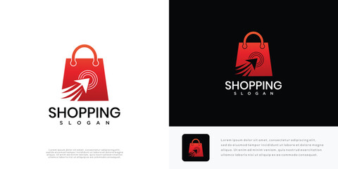 Shopping logo design vector illustration .shopping logo icon
