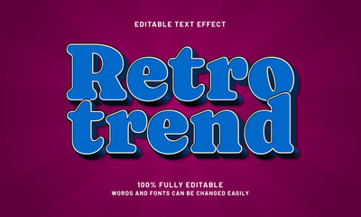 retro trend editable text effects with a retro and vintage theme